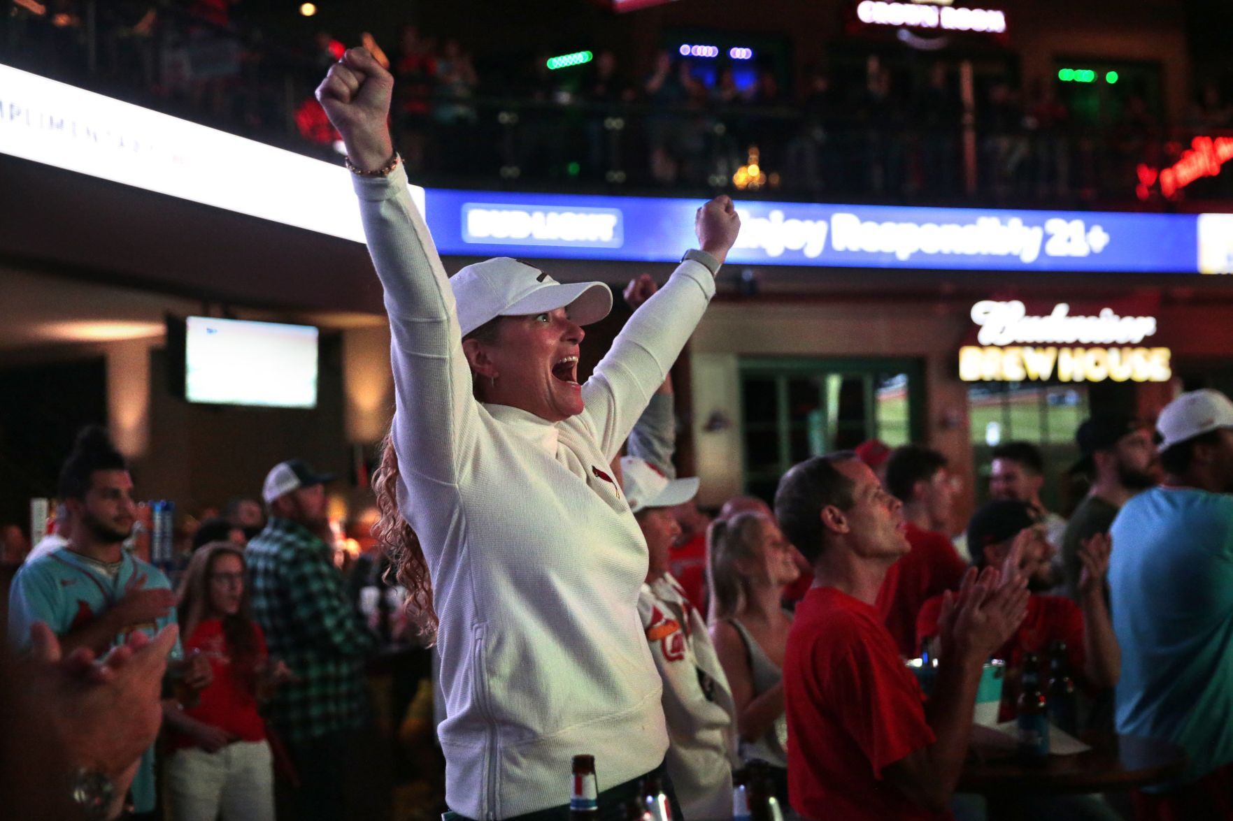 There's a party at Ballpark Village as Cardinals play Wild-Card
